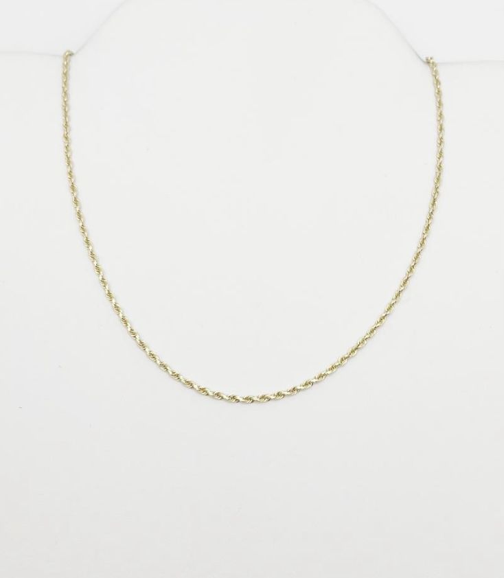 14K Yellow Gold Solid Rope chain  20 Inch