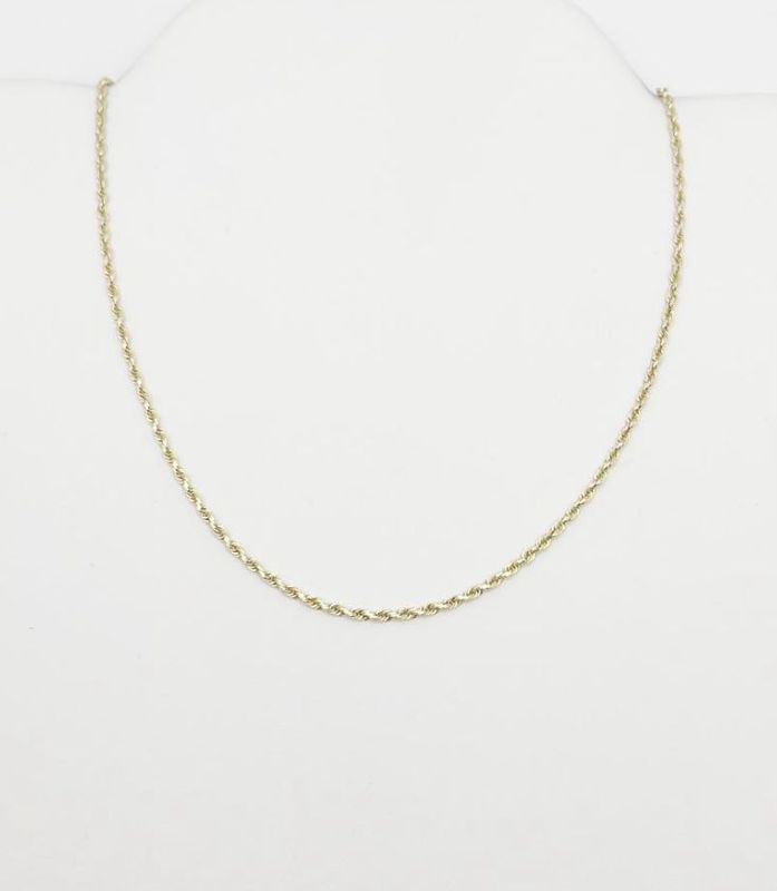 14K Yellow Gold Solid Rope chain  20 Inch