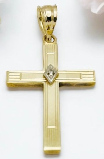 14 K Yellow Gold Crucifix