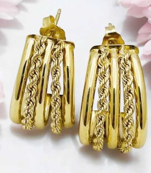 14 K Yellow Gold Earrings