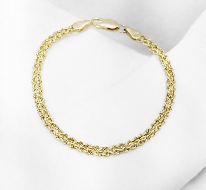14 K Yellow Gold  Rope Bracelet
