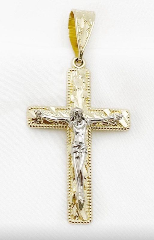 14K Two Tone Crucifix​​