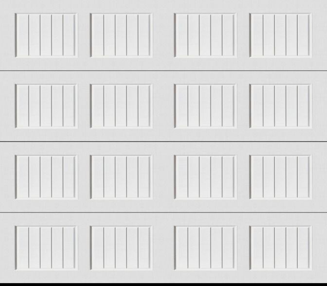 8x7 Amarr Hillcrest 1000 Carriage House Garage Door - White