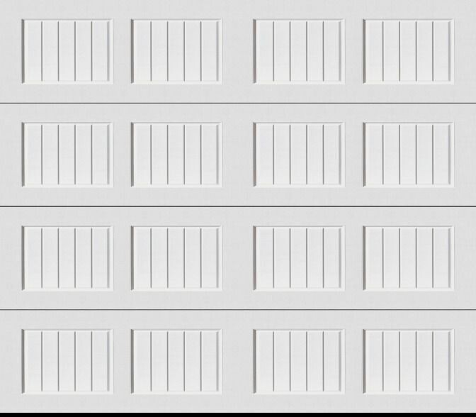 8x7 Amarr Hillcrest 1000 Carriage House Garage Door - White