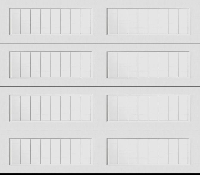 8x7 Amarr Hillcrest 1000 Carriage House Garage Door - White