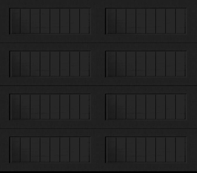 8x7 Amarr Hillcrest 1000 Carriage House Garage Door - Black