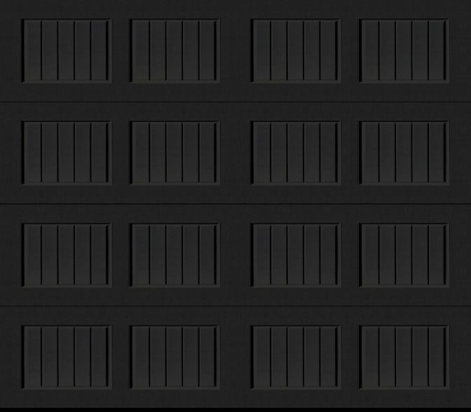 8x7 Amarr Hillcrest 1000 Carriage House Garage Door - Black