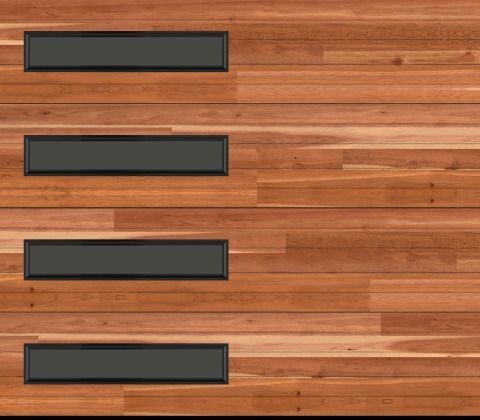 8x7 Amarr Northwoods 3138 Modern Plank Garage Door - Cedar