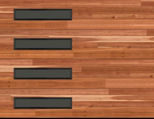 9x7 Amarr Northwoods 3138 Modern Plank Garage Door - Cedar