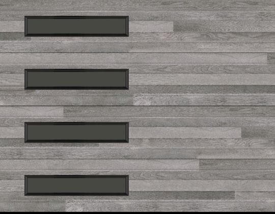 9x7 Amarr Northwoods 3138 Modern Plank Garage Door - Aspen Gray