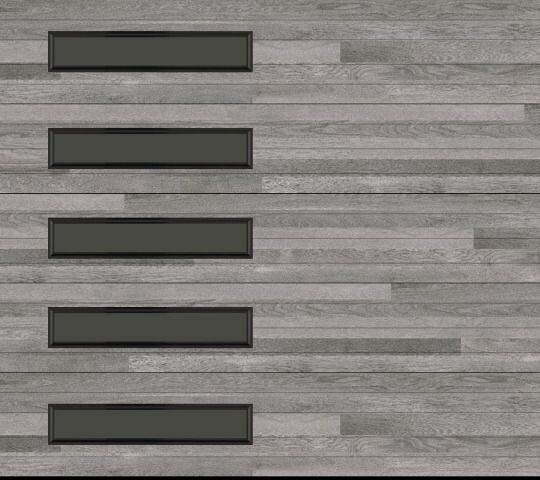 9x8 Amarr Northwoods 3138 Modern Plank Garage Door - Aspen Gray