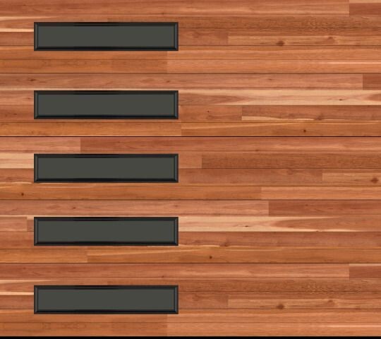 9x8 Amarr Northwoods 3138 Modern Plank Garage Door - Cedar