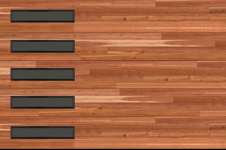 12x8 Amarr Northwoods 3138 Modern Plank Garage Door - Cedar