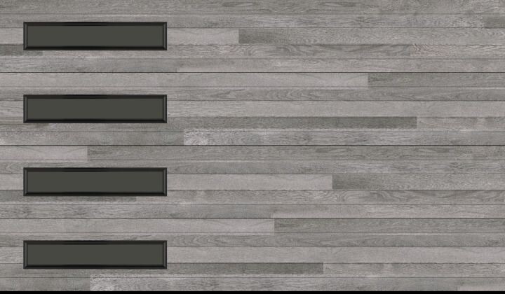 12x7 Amarr Northwoods 3138 Modern Plank Garage Door - Aspen Gray