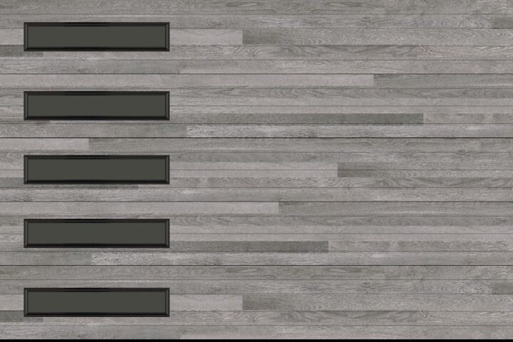 12x8 Amarr Northwoods 3138 Modern Plank Garage Door - Aspen Gray