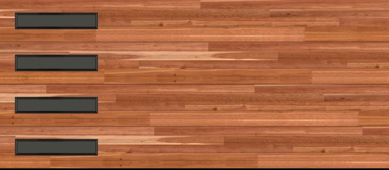 16x7 Amarr Northwoods 3138 Modern Plank Garage Door - Cedar