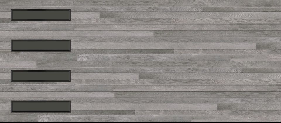 16x7 Amarr Northwoods 3138 Modern Plank Garage Door - Aspen Gray