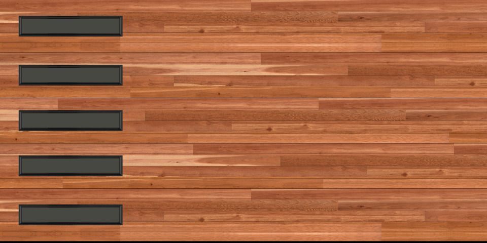 16x8 Amarr Northwoods 3138 Modern Plank Garage Door - Cedar