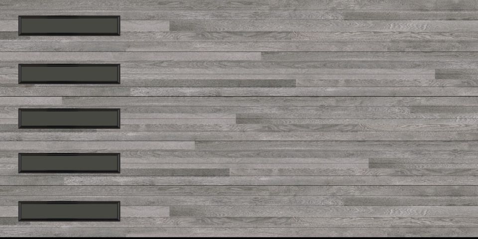 16x8 Amarr Northwoods 3138 Modern Plank Garage Door - Aspen Gray