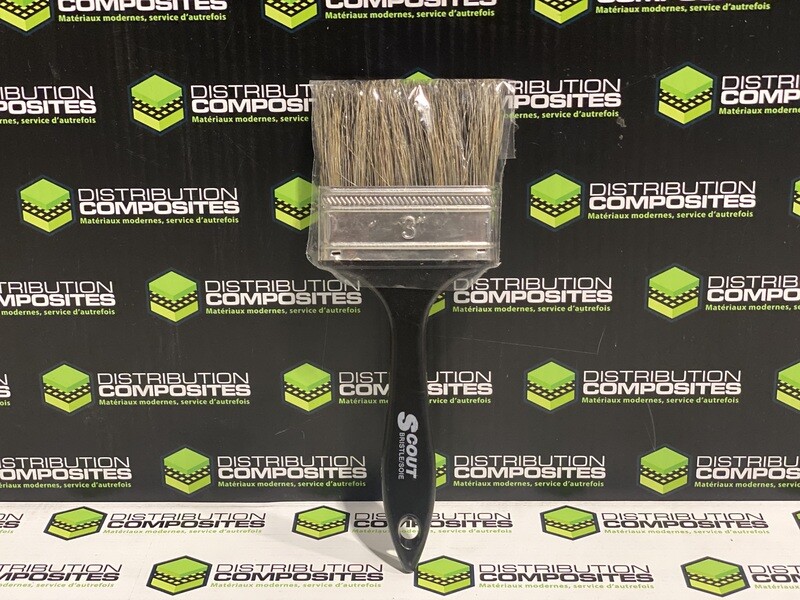 Pinceau plastique noir 3"