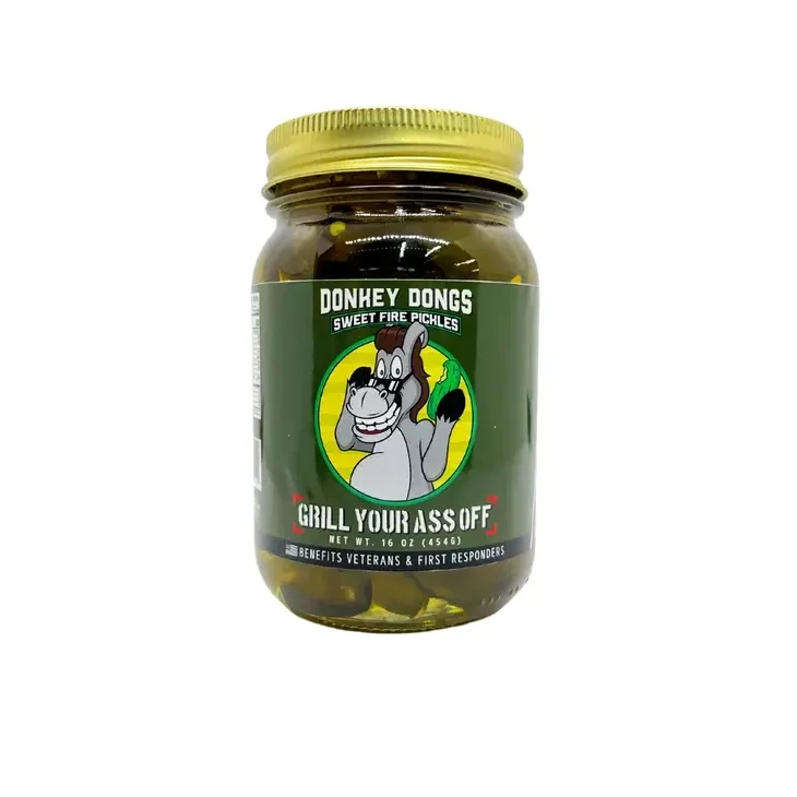 Donkey Dongs Sweet Fire Pickles - Jalapeno Pickle, Condiment