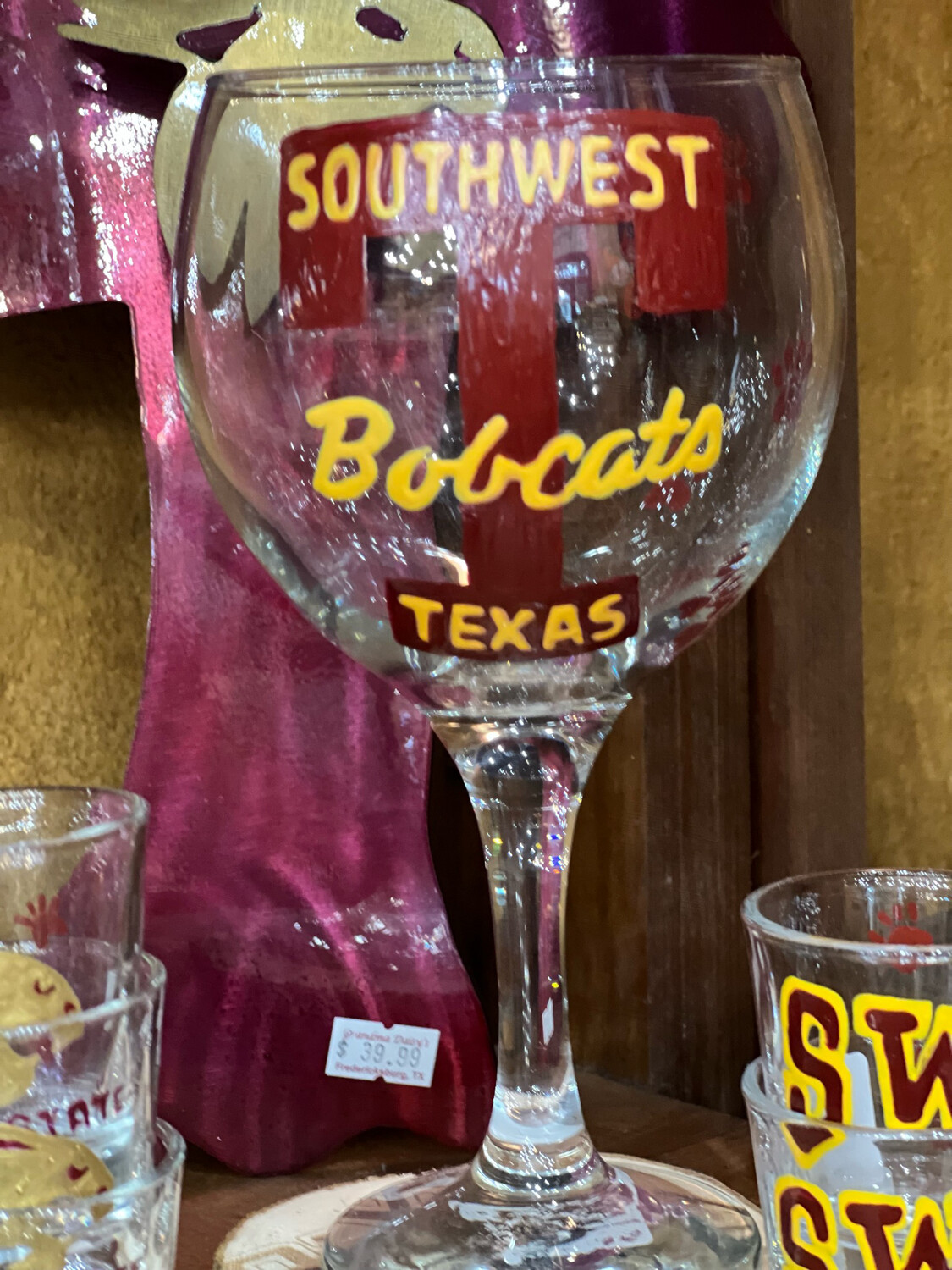 Southwest Texas Wine Glass