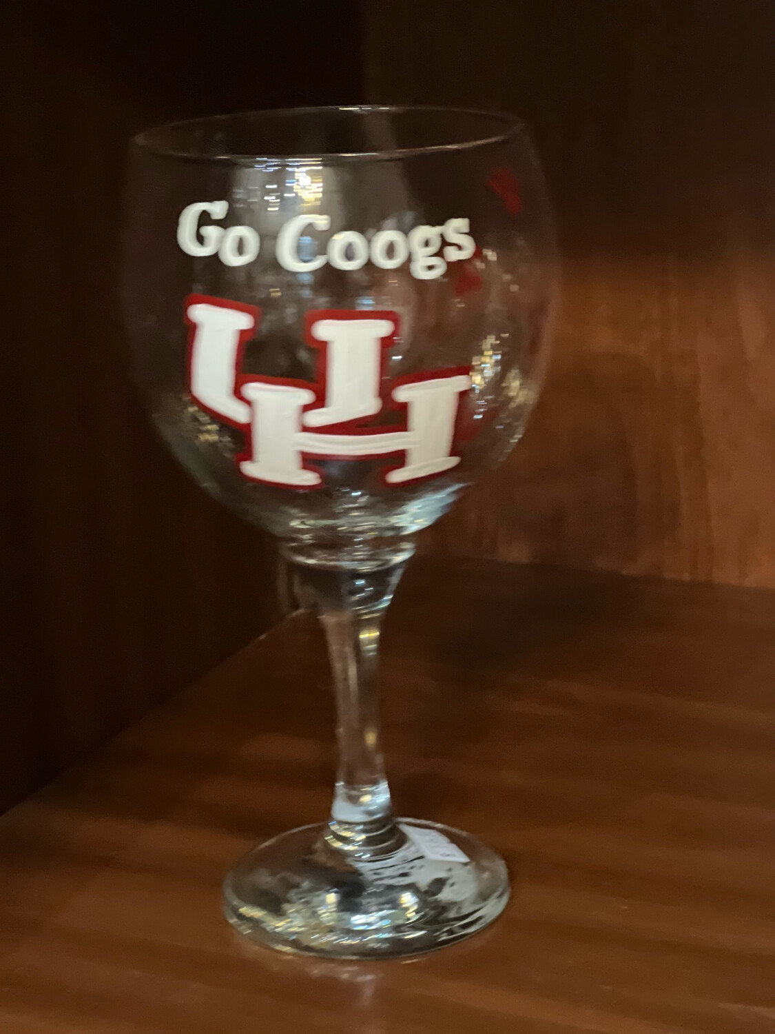 Houston Cougars Wine Glass