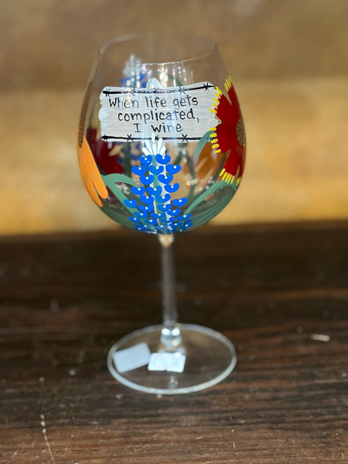 When Life Gets Complicated Wine Glass