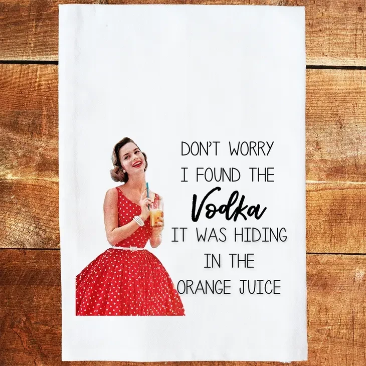FOUND VODKA DISH TOWEL