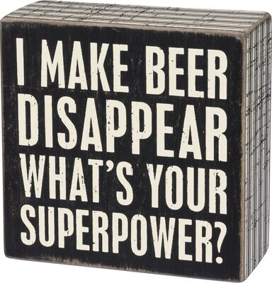 Box Sign-Beer Disappear