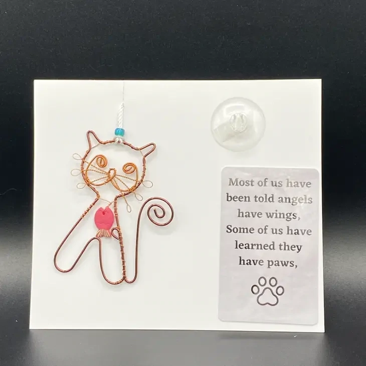 WWG Copper Cat w/ Whiskers/Fish Card