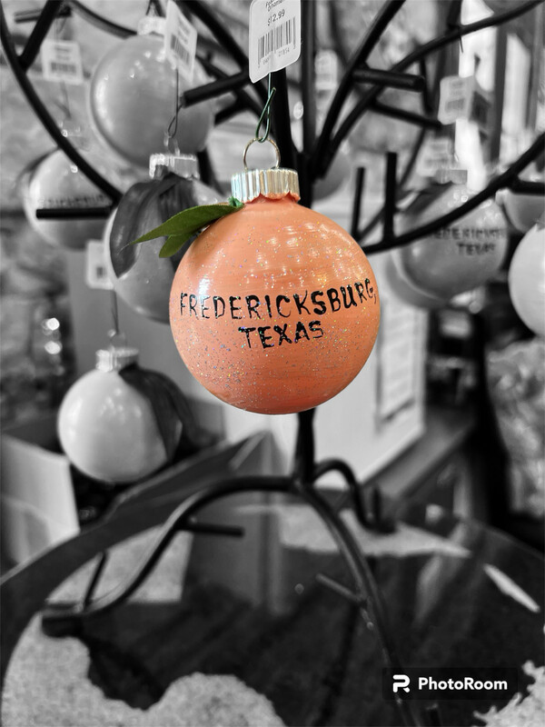 Peach Glass Ornament