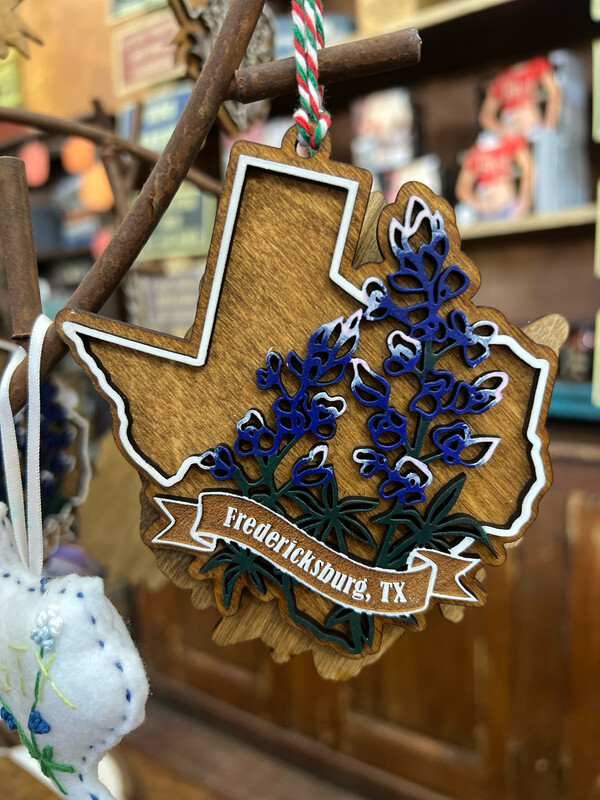 Color Bluebonnet Wood Ornament