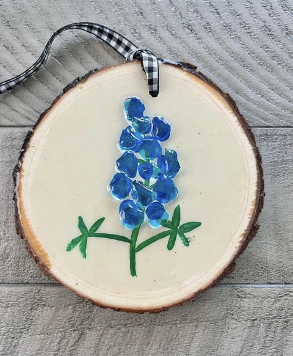 TM Bluebonnet Resin Ornament Small