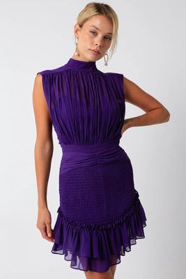 JASPER MINI DRESS, Size: SMALL, Colour: PURPLE