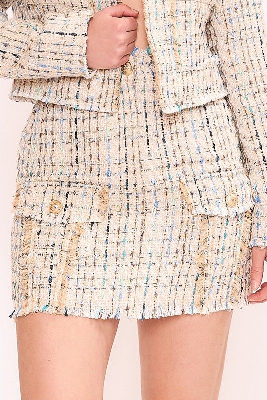 FALL INTO TWEED MINI SKIRT