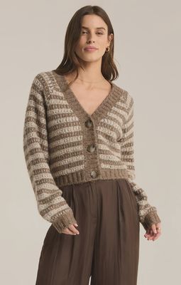 ESTE METALLIC STRIPE  CARDIGAN