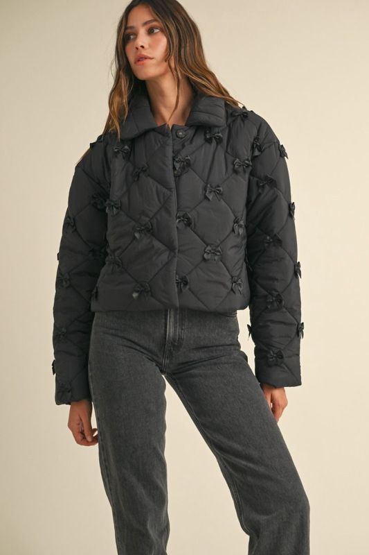 QUILTED BOW JACKET