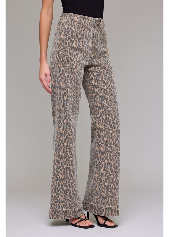 NOSTALGIA CHEETAH COMFORT FLARE JEANS