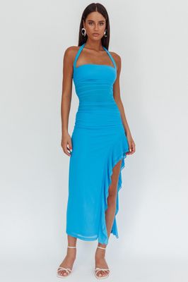 NOT WITHOUT LOVE HALTER MESH MAXI