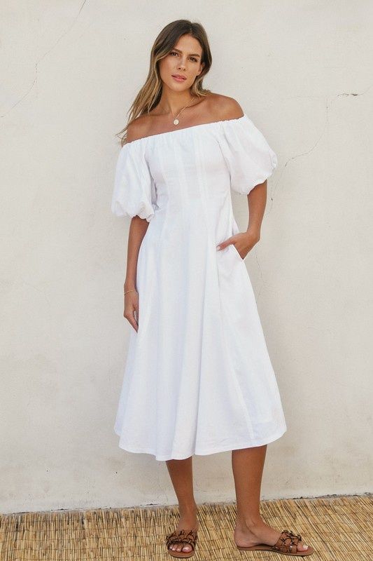 CHANTEL PUFF SLEEVE MIDI