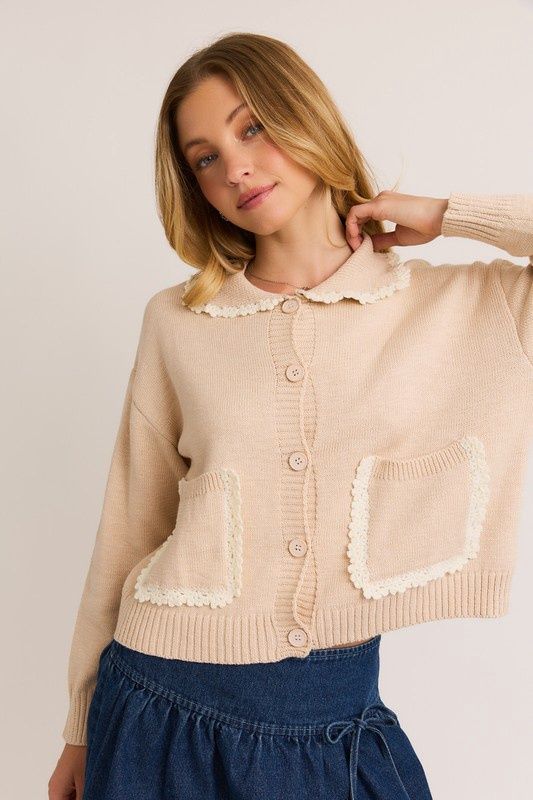 STACIA COLLAR CARDIGAN