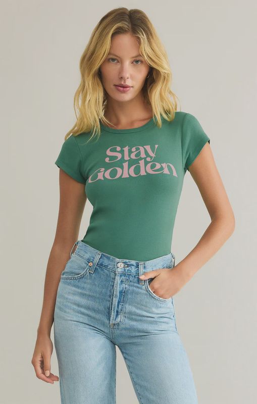STAY GOLDEN CHEEKY TEE
