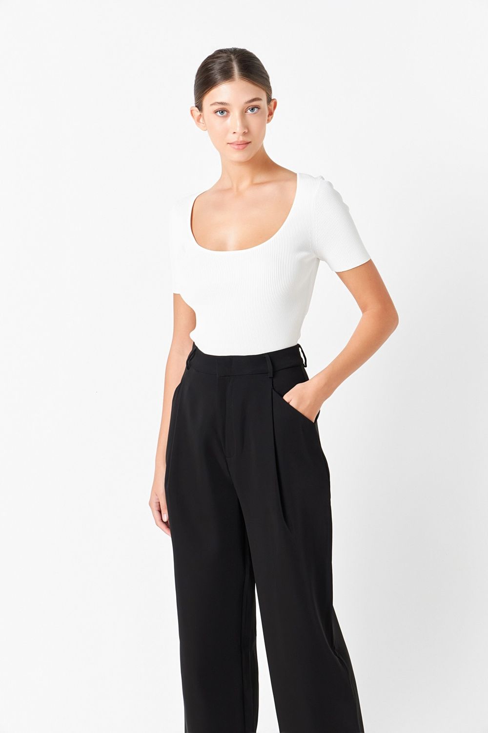 DAYDREAM RIB SHORT SLEEVE TOP