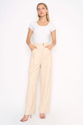 NEVA ASYM CLOSURE WIDE LEG TROUSER
