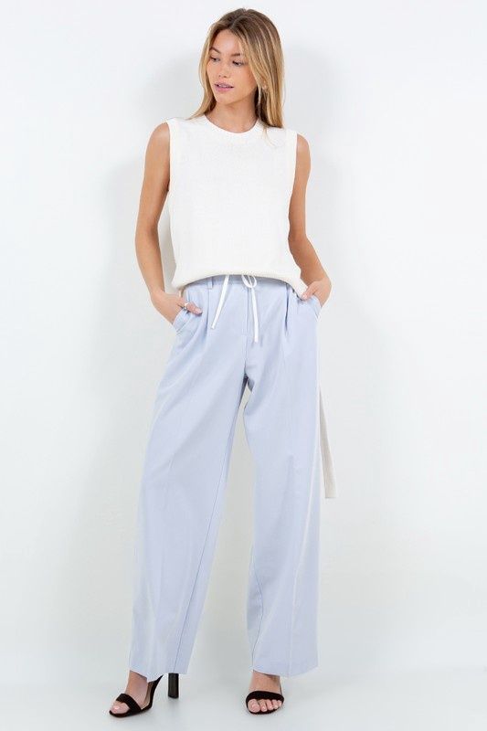 LEIGHTON CONTRAST WAIST PANT