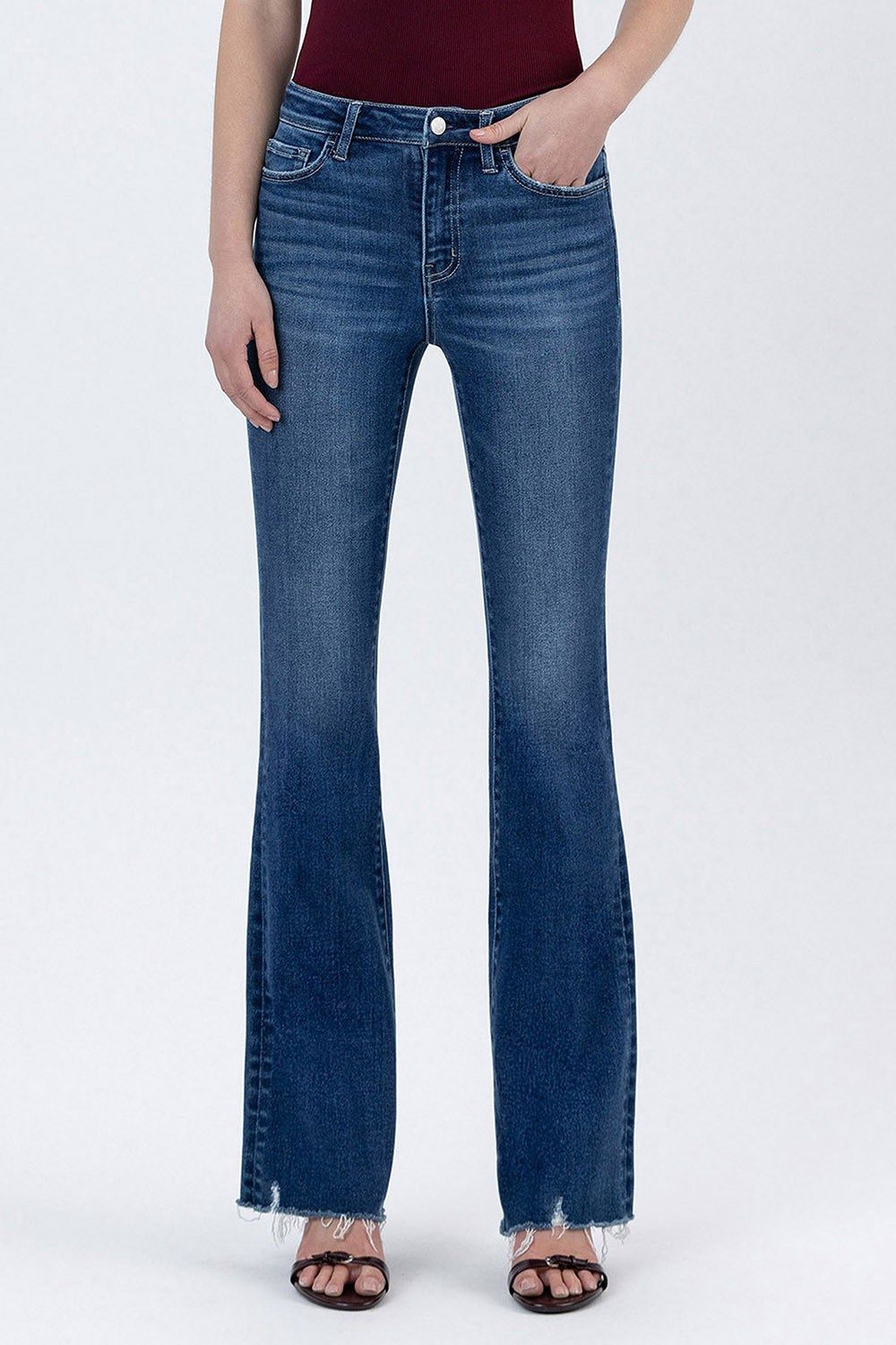 EAGERLY HIRISE RAW BOOTCUT JEAN