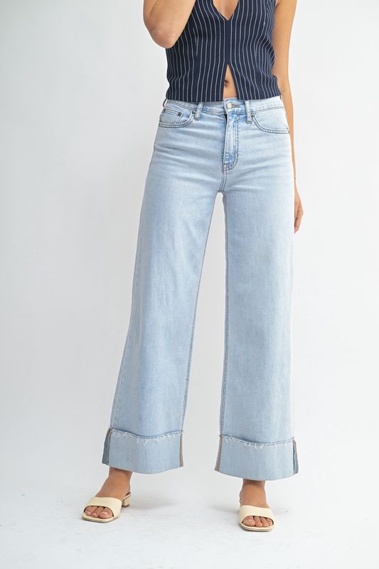 VINTAGE LIGHT CUFFED WIDE ANKLE