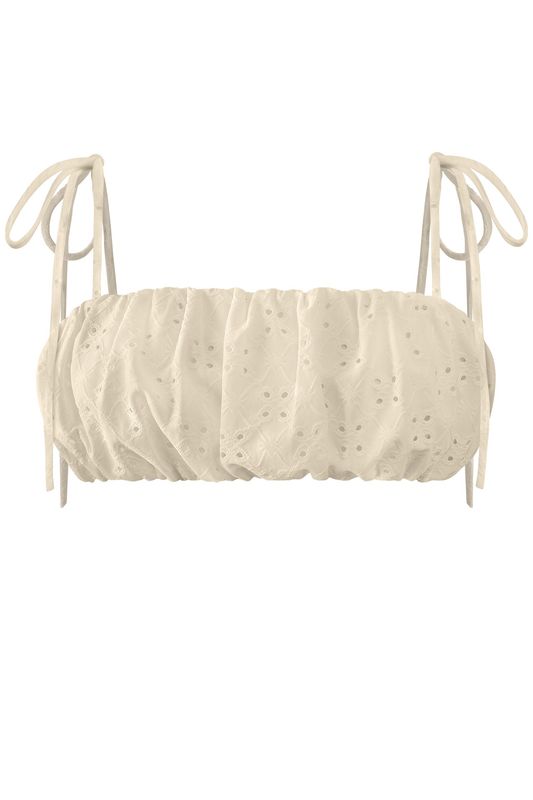 VALENTINA EYELET CAMI CROP TOP