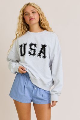 USA EMBROIDERED SWEATSHIRT